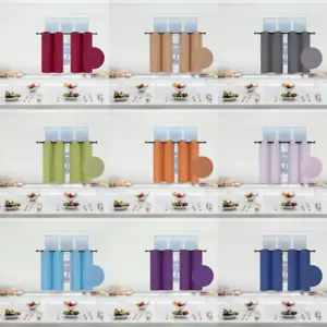 2PC Kitchen Grommet Thermal Blackout Window Tier Short Curtain Panel 30"x36" K30 - Picture 1 of 80