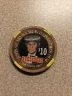 $10 Binion's Horseshoe Johnny Moss Poker Champion Las Vegas Nevada Casino Chip