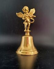 Antique Brass Hand Bell Victorian Hand Bell Angel Bell Figurine