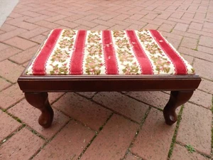 Vintage Bombay Co. Hardwood Footstool - Picture 1 of 13
