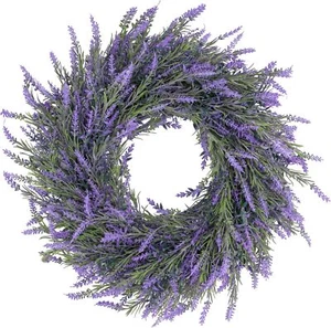 20'' Spring Wreaths for Front Door Non Fading,Not Withering Lavender Spring Wrea - Picture 1 of 2