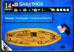 Pirates Of The Revolution, 4 MAST AMERICAN SHIP, SARATOGA, #UL073