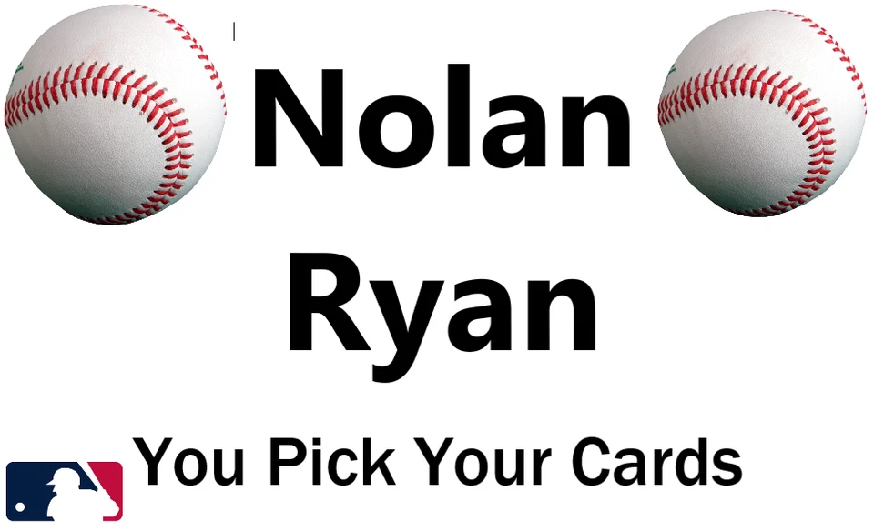 Selección de tarjetas de béisbol You Pick Your Cards Nolan Ryan Mets Angels Astros MLB Foto 1 de 1