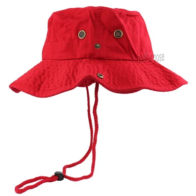 Sombrero de ala salvaje Boonie Bucket para hombre pesca militar 100 % algodón safari camping gorra Foto 1 de 2