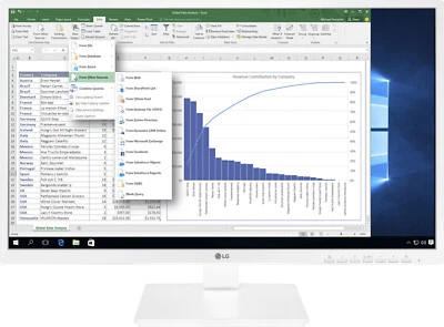 LG 24BK550Y-W 23.8-Zoll Monitor FHD 1920x1080 HDMI VGA DP DVI (tiefe Kratzer) - Bild 1 von 2