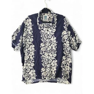 Ocean Current Vintage Hawaiian Shirt Floral Print Button Up Rayon XL - Picture 1 of 8