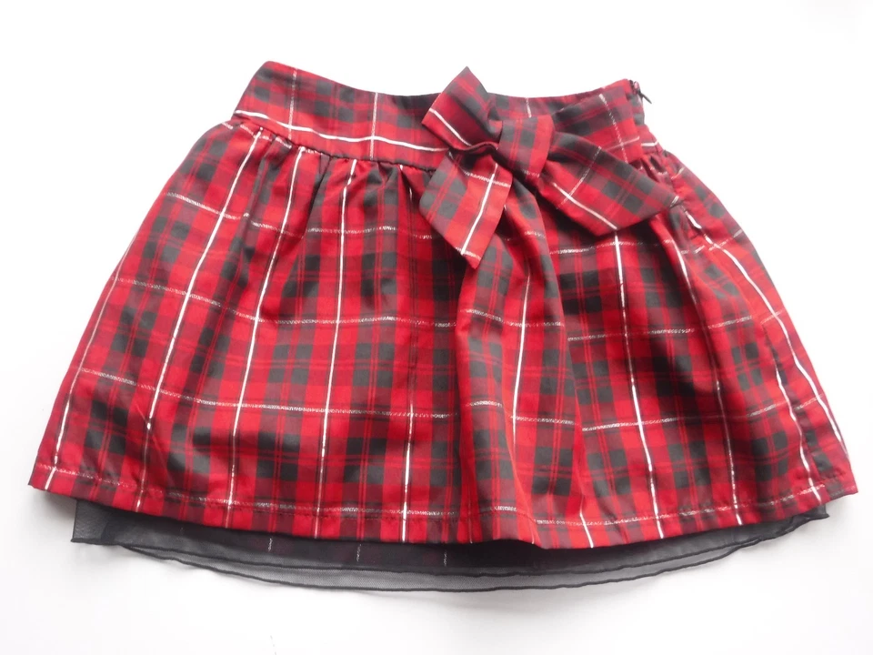 Cherokee Girl's Lined Red Plaid Skirt Size XS (4-5) - Image 1 of 4