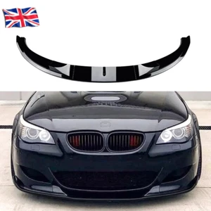 Gloss Black Front Splitter Spoiler Lip For For BMW 5 Series E60 E61 M5 2004-2010 - Picture 1 of 9