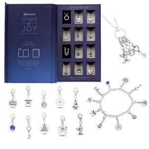12 Days of Christmas Joy Advent Calendar Necklace Bracelet Jewelry Charms Girls - Picture 1 of 12