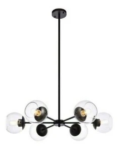 Pendant Light Chandelier Modern Glass Shades Brass Living Dining Room Lighting - Picture 1 of 8