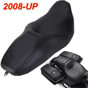 Asiento de pasajero de conductor de bajo perfil adecuado para Harley Road King Street Glide 2008-UP - Imagen 1 de 12