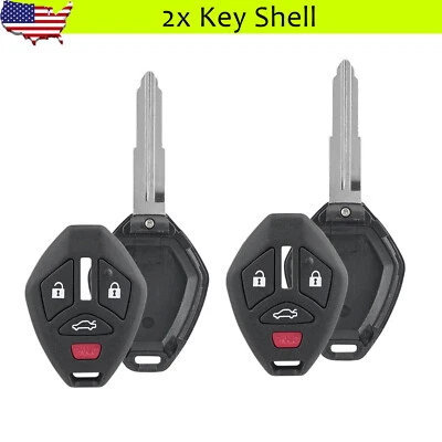 2 For 2008 2009 2010 2011 2012 2013 2014 2015 Mitsubishi Lancer 4B Key Fob Shell - Image 1 of 4