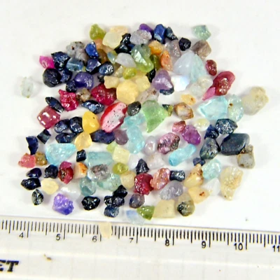 100% Ntural Multi Sapphire Pukhraj Neelam Healing Loose Gemstone- 50Ct - Image 1 of 4