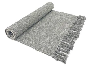 Cotton Bathroom Rug Reversible Laundry Room Rag Rug. Hand Woven Chindi Area R... - Picture 1 of 8