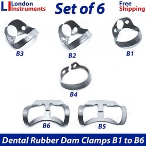 Juego de 6 Abrazaderas Universales Brinker Dental Palmer Goma Presa Endodoncista B1 a B6 - Imagen 1 de 7