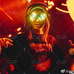 Original REZZ DJ LED Light Glasses Party Nightclub Music Bar Stage Show w/Remote - Picture 1 of 12