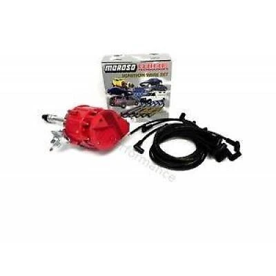 SBC Chevy 350 HEI Distributor with Moroso Plug Wires 90 degree Complete Kit  - Image 1 of 1