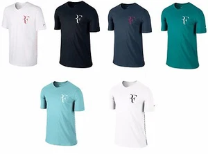New Nike RF Roger Federer SS V-Neck Tee Shirt 688576 Tennis - Picture 1 of 13