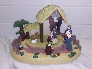 Vtg Nativity Scene Gemmy Holiday Narrated Talks Lights Up Christmas Story JESUS - Picture 1 of 15