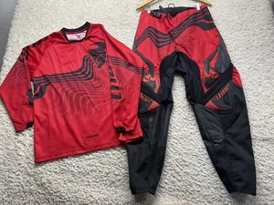 Thor Racing Motocross Pants Men’s 35 Jersey XL Matching Red Black Great Cond - Bild 1 von 12