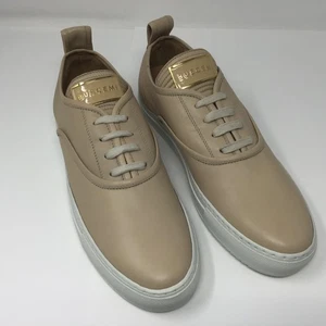 Herren BUSCEMI 50MM Nude Leder Schnürschuhe Niedrig Mode Turnschuhe Schuhe Größe 42/8 - Bild 1 von 4