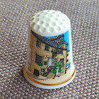 Fine Bone China Sewing Thimble Depicting The Famous Chocolate House 1657