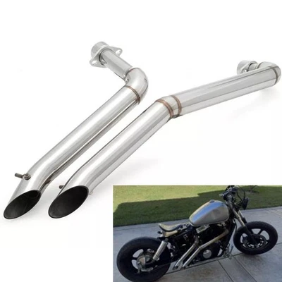 Sistema de tubo silenciador de escape pulido Shadow 1100 para Honda Shadow ACE Aero 1100 Foto 1 de 4