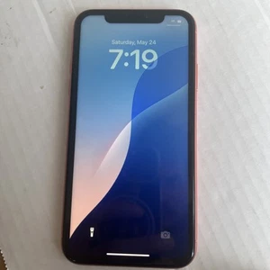 Read* Apple iPhone XR - 64GB - Coral (Unlocked) A1984 Cracked Back - Photo 1 sur 6