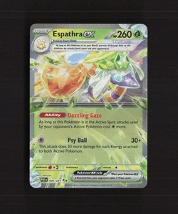 Espathra ex 006/091 Paldean Fates Ultra Rare Holo Pokemon Card NM - Picture 1 of 10