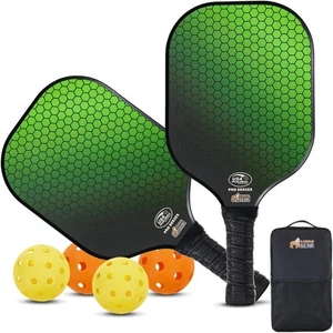 Juego de palas Pickleball aprobado por Gorilla Gear USAPA, paquete de 2 de fibra de vidrio, verde, NUEVO - Imagen 1 de 9