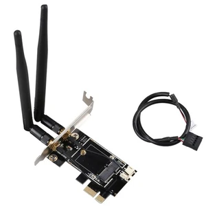 Desktop Drahtlos WiFi Bluetooth Netzwerk Karten Adapter PCIe zu M.2 Erweite6634 - Bild 1 von 6