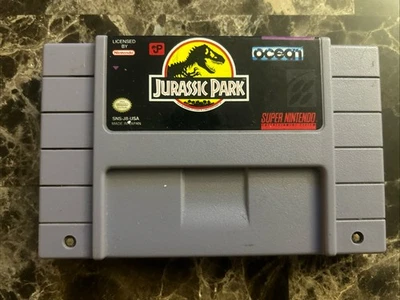 Jurassic Park SNES Video Game Cartridge Action Adventure 1993 Ocean Games - Image 1 of 2