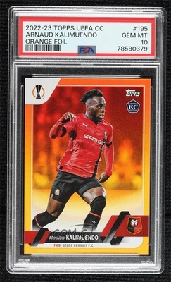 2022 UEFA Club Competitions Orange Foil /25 Arnaud Kalimuendo PSA 10 Rookie RC - Image 1 of 2