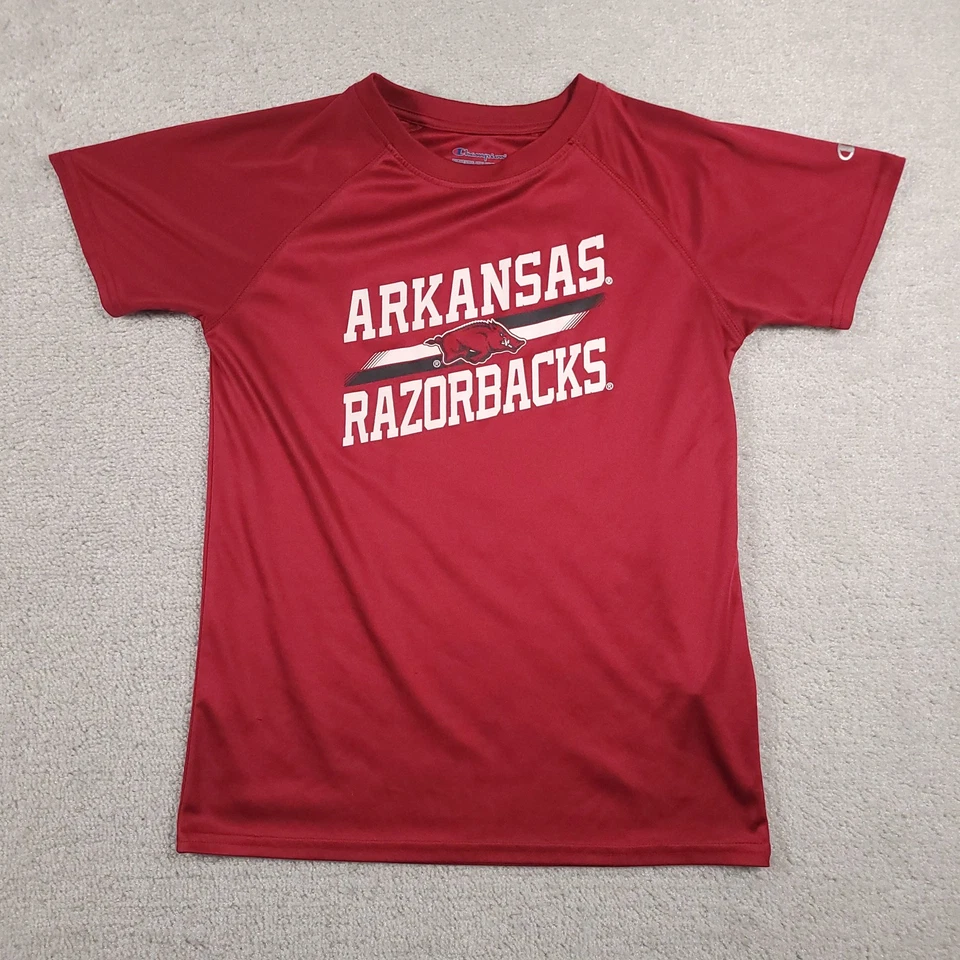 Camiseta Arkansas Razorbacks Juvenil Grande Roja NCAA Baloncesto Poliéster Campeón Camiseta Foto 1 de 4