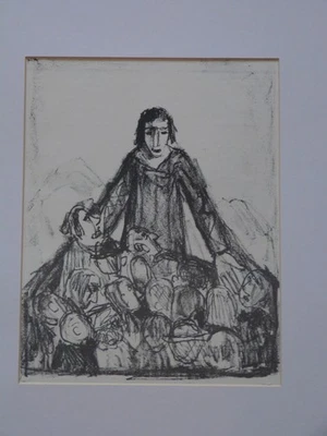Otto Dix "Die Bergpredigt" Lithographie von 1960 - Bild 1 von 3