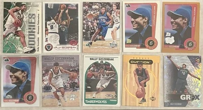 1999-00 WALLY SZCZERBIAK - 21 - ROOKIE RC CARD LOT Finest Skybox UD Metal Topps - Image 1 of 2