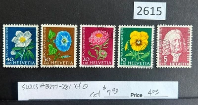 (2615) Switzerland B277-281 CTO, and B174-7see image - Image 1 of 2