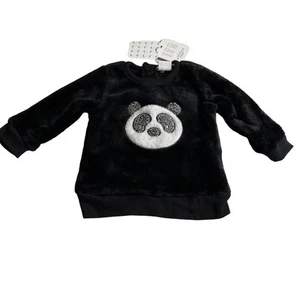Maglione Panda Absorba Paris 3-6 mo Nero Pile Top Unisex Nuovo - Foto 1 di 7