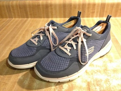 Skechers Womens 11M Flex Appeal 3.0 Foward Blue Pink Low Top Lace Up Sneakers - Image 1 of 4