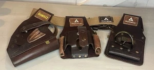 Weyerhaeuser Tool Belt 3 Tool Holders 1 Dewalt 2 Weyerhaeuser Leather Carrier 2 - Picture 1 of 11