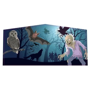 Spooky Zombie Art Panel 10x5 Vinyl Banner 13ft Inflatable Modular Bounce House - Picture 1 of 2