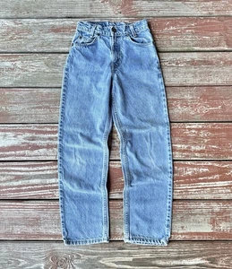 Vintage 90s Orange Tab Levi’s Jeans Youth Kids Sz 12 Slim 550 Relaxed Fit Denim - Picture 1 of 11