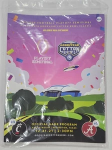 NEW MINT 2021 COTTON BOWL GAME PROGRAM CFP SEMIFINAL *CINCINNATI-ALABAMA* - Picture 1 of 2