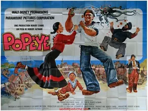 Popeye Plakat Kino Riesig / Wide Movie Plakat Disney Robin Williams - Imagen 1 de 1