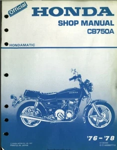 1976-1978 honda CB750A Hondamatic Repair Shop Manual - Picture 1 of 3
