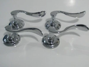 2 SETS polished chrome interior door handles NEW - Picture 1 of 2