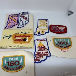 Vintage Bowling Patches Lot Yaba Indiana, Midwest, ISYABA State Tournament - Bild 1 von 8
