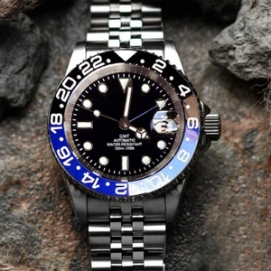 Classic Batmans Business NH34 GMT Watch 40mm 10ATM Sapphire Automatic Watches - Picture 1 of 21