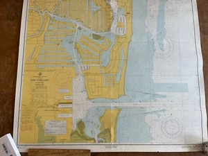 1962 UNITED STATES COAST GUARD GEODETIC SURVEY Port Everglades Map - Picture 1 of 10