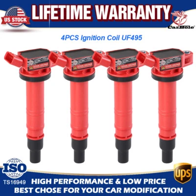 4Pcs New Ignition Coil Bobina UF495 For 2005-2010 Toyota Tacoma 2.7L L4 Scion tC - Image 1 of 4